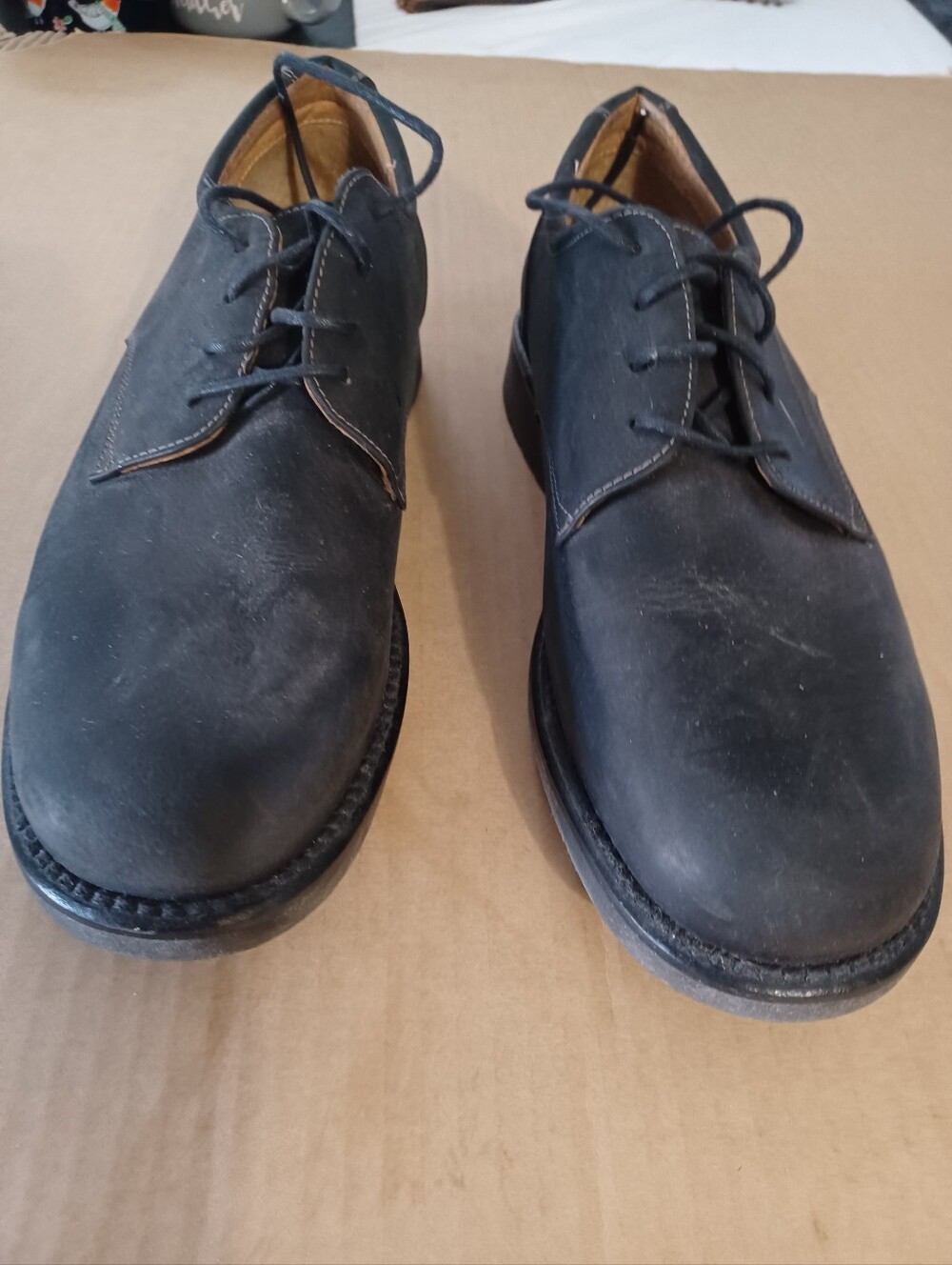 Izod Oxford Men's Greyson Leather Casual Shoes Black Size 10M Lace Up
